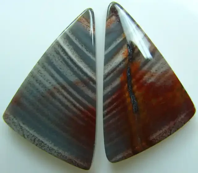 ZEBRA HICKORYITE PATTERN PAIR OF STONES 21.95 CTS